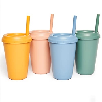 Neon Kactus Kids Cups | Safe, Spill-Proof & Vibrant 4-Pack