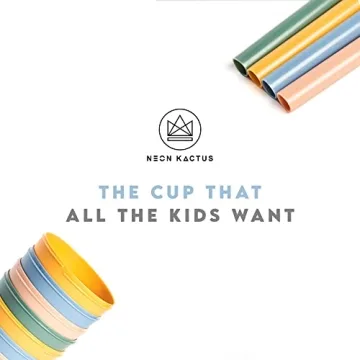 Neon Kactus Kids Cups | Safe, Spill-Proof & Vibrant 4-Pack