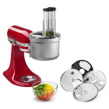 KitchenAid KSM2FPA Food Processor Attachment, Dicing Kit, Silver