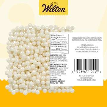 Wilton Sugar Pearls, White, 5 Oz, Non Toxic