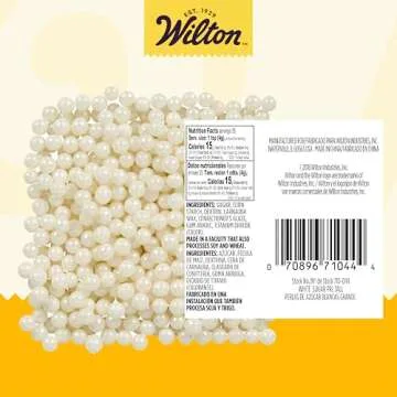 Wilton Sugar Pearls, White, 5 Oz, Non Toxic