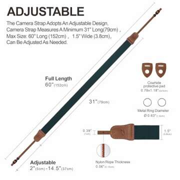 Durable Cotton Camera Strap for All DSLR Cameras