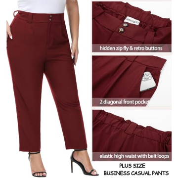 Comfortable Women's Plus Size Stretch Dress Pants