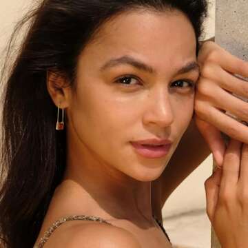 VACRONA Gold Hoop Earrings Huggie Earrings for Women 14k Gold Plated Small Lock Huggie Hoops Earrings