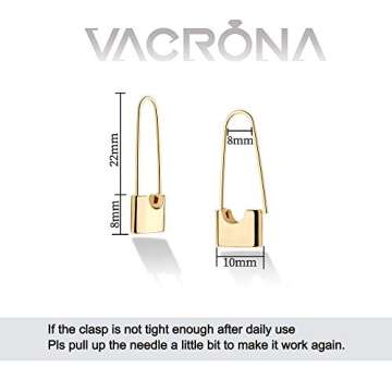 VACRONA Gold Hoop Earrings Huggie Earrings for Women 14k Gold Plated Small Lock Huggie Hoops Earrings