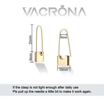 VACRONA Gold Hoop Earrings Huggie Earrings for Women 14k Gold Plated Small Lock Huggie Hoops Earrings