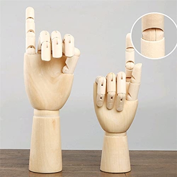 TAPBULL 10" Wooden Hand Manikin for Artists Photographers