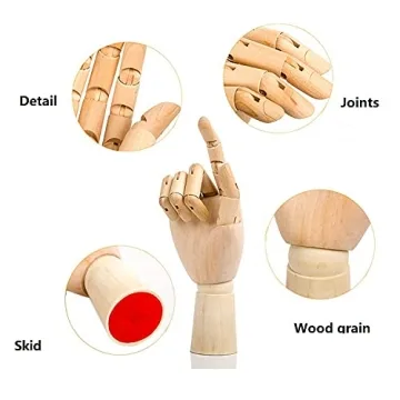 TAPBULL 10" Wooden Hand Manikin for Artists Photographers