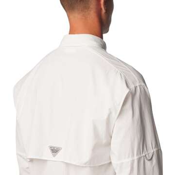 Columbia Men's Bahama II Long Sleeve Shirt, White, Medium