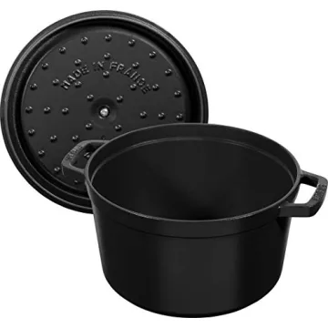 Staub 5-qt Cast Iron Dutch Oven in Matte Black