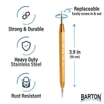 BARTON Watch Band Spring Bar Tool Kit for Precision Repairs