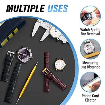 BARTON Watch Band Spring Bar Tool Kit for Precision Repairs