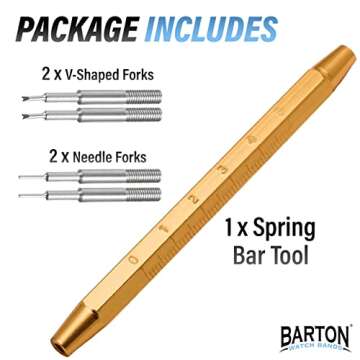 BARTON Watch Band Spring Bar Tool Kit for Precision Repairs