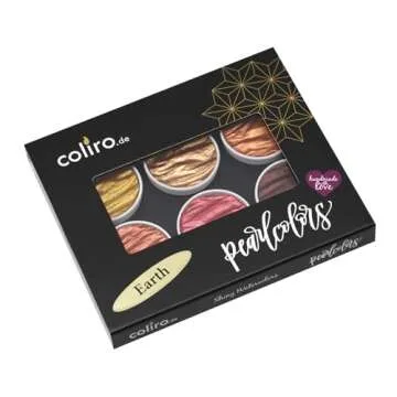 Coliro Artist Mica Pearl Watercolor Paint, M700 Earth (6 Color Set) by Finetec GmbH