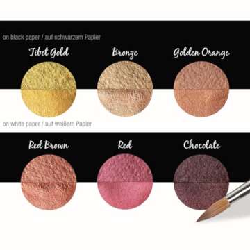 Coliro Artist Mica Pearl Watercolor Paint, M700 Earth (6 Color Set) by Finetec GmbH