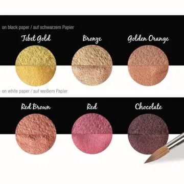 Coliro Artist Mica Pearl Watercolor Paint, M700 Earth (6 Color Set) by Finetec GmbH