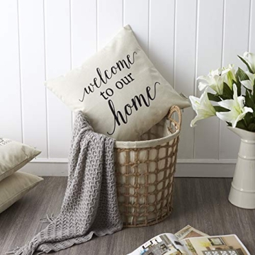 Meekio Farmhouse Spring Pillow Covers Set of 4 Decorative