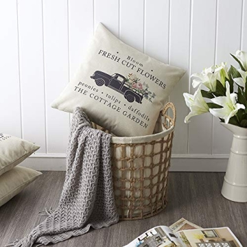 Meekio Farmhouse Spring Pillow Covers Set of 4 Decorative
