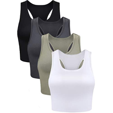 Boao 4 Piece Women’s Basic Crop Tank Tops Set