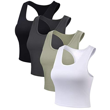 Boao 4 Piece Women’s Basic Crop Tank Tops Set