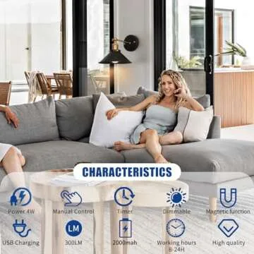 Bailoch Vintage Rechargeable Battery Wall Sconces