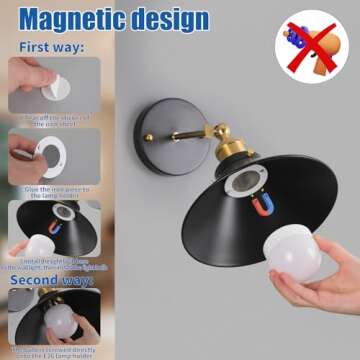 Bailoch Vintage Rechargeable Battery Wall Sconces