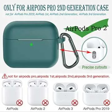 Coffea for Airpods Pro 2nd Generation Case Cover, Soft Silicone Shock-Absorbing Protective Case with...