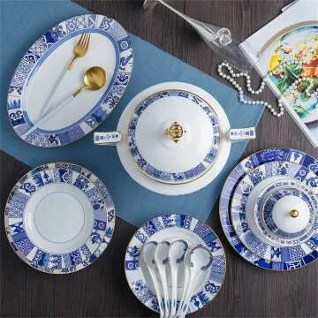 Luxury Bone Porcelain Dinnerware Set for Elegant Dining