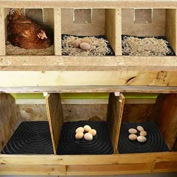 DenForste 6 Pack Washable Nesting Pads Chicken Nesting Boxes Chicken Bedding for Chicken Coop, 13 x 12 inch
