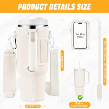 Herseme Water Bottle Carrier for Stanley 40oz Tumbler