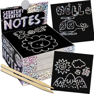 PURPLE LADYBUG Scratch Art Mini Notes for Creative Kids