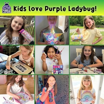 PURPLE LADYBUG Scratch Art Mini Notes for Creative Kids