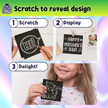 PURPLE LADYBUG Scratch Art Mini Notes for Creative Kids