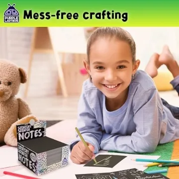 PURPLE LADYBUG Scratch Art Mini Notes for Creative Kids