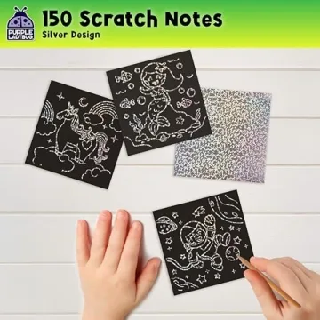 PURPLE LADYBUG Scratch Art Mini Notes for Creative Kids