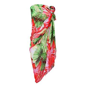 Ayliss Women's Swimwear Chiffon Printed Cover Up - Versatile Beach Sarong Pareo for Every Summer Occ...