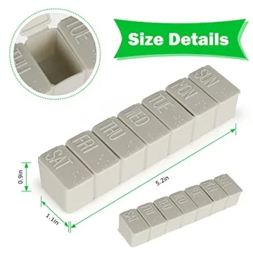 Weekly Pill Organizer for Travel and Daily Use