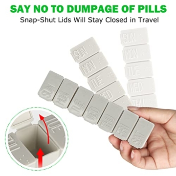 Weekly Pill Organizer for Travel and Daily Use