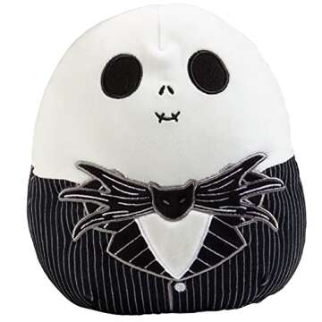 Squishmallows 8" Jack and Sally - Nightmare Before Christmas Official Kellytoy Halloween - Cute and Soft Plush Stuffed Animals -Set of 2 - Great Gift for Kids - Ages 2+