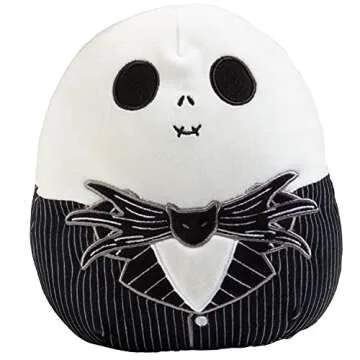 Squishmallows 8" Jack and Sally - Nightmare Before Christmas Official Kellytoy Halloween - Cute and Soft Plush Stuffed Animals -Set of 2 - Great Gift for Kids - Ages 2+