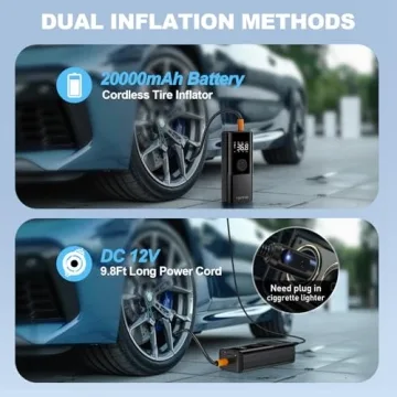 150PSI Portable Air Compressor with 20000mAh Battery