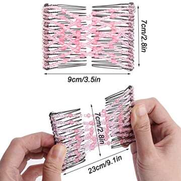 6 Pcs Vintage Stretch Beaded Hair Accessories - Chic Pearls for All