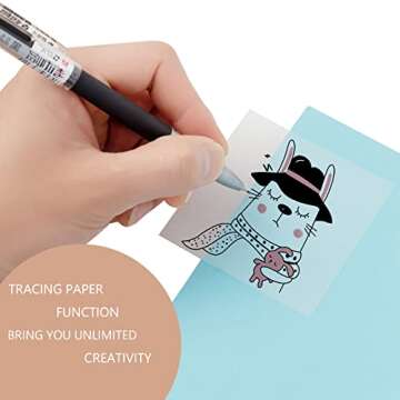 600Pcs Transparent Sticky Notes Clear Sticky Notes Waterproof self-Adhesive Translucent Sticky Notes 3×3inch 12Pack