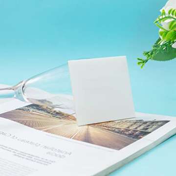 600Pcs Transparent Sticky Notes Clear Sticky Notes Waterproof self-Adhesive Translucent Sticky Notes 3×3inch 12Pack