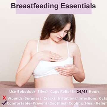 Boboduck Silver Nursing Cups for Breastfeeding Relief
