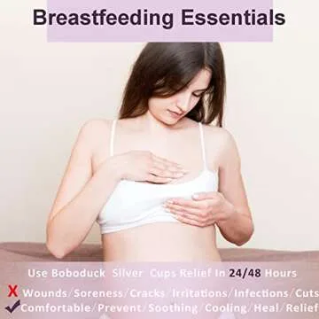 Boboduck Silver Nursing Cups for Breastfeeding Relief