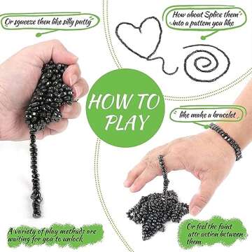 1100pcs Ferrite Putty, Fidget Toys, Fidget Toys Adults, Desk Fidgets Toys for Office Stress/Anxiety ...