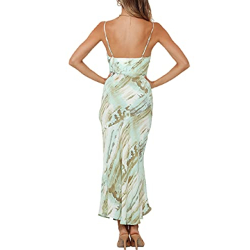 Elegant Tie Dye Print Maxi Dress for Weddings and Events