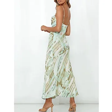 Elegant Tie Dye Print Maxi Dress for Weddings and Events