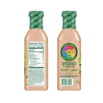 Walden Farms Thousand Island Dressing - Calorie-Free, Gluten-Free, Low Carb, Keto-Friendly, Sugar-Free, Creamy Thousand Island Flavor, (12 oz Bottle x2)